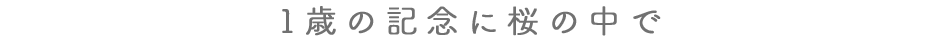 お誕生日の記念に桜の下で